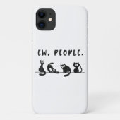Black cat shirt grappige vrouwen nieuw mensen meow Case-Mate iPhone case (Achterkant)