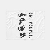 Black cat shirt grappige vrouwen nieuw mensen meow fleece deken (Voorkant (Horizontaal))