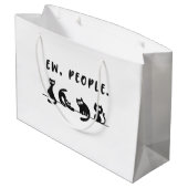 Black cat shirt grappige vrouwen nieuw mensen meow groot cadeauzakje (Achterkant Gekanteld)