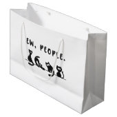 Black cat shirt grappige vrouwen nieuw mensen meow groot cadeauzakje (Voorkant Gekanteld)