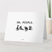 Black cat shirt grappige vrouwen nieuw mensen meow kaart (Achterkant)