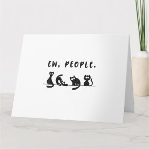 Black cat shirt grappige vrouwen nieuw mensen meow kaart