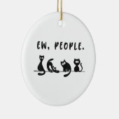 Black cat shirt grappige vrouwen nieuw mensen meow keramisch ornament (Rechts)