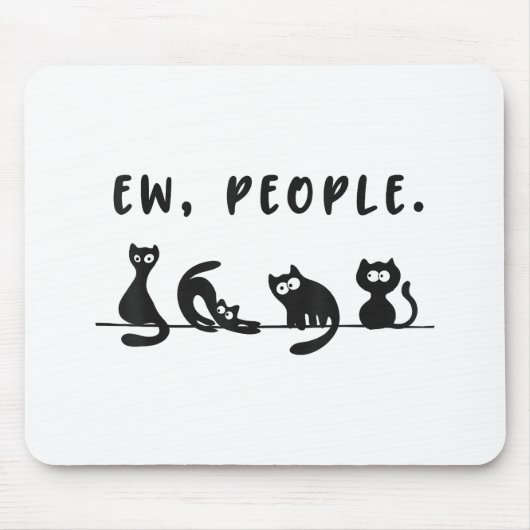 Black cat shirt grappige vrouwen nieuw mensen meow muismat (Voorkant)