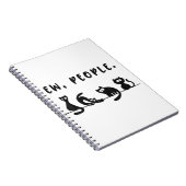 Black cat shirt grappige vrouwen nieuw mensen meow notitieboek (Rechterzijde)