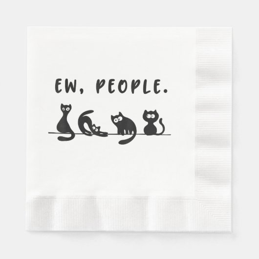 Black cat shirt grappige vrouwen nieuw mensen meow servet (Voorkant)