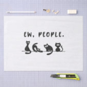 Black cat shirt grappige vrouwen nieuw mensen meow tissuepapier (Craft)