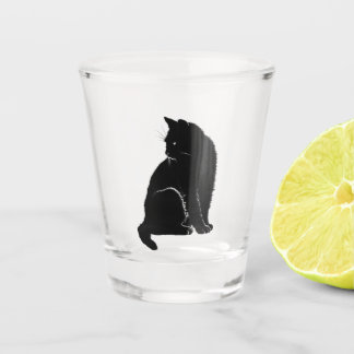 Black Cat Shot Glass Glas