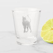 Black Cat shot glass Shot Glas (Achterkant)