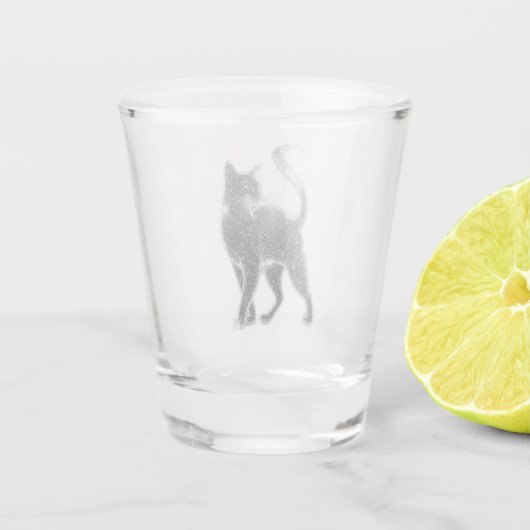 Black Cat shot glass Shot Glas (Achterkant)