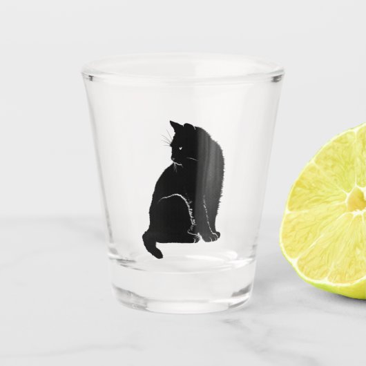 Black Cat Shot Glass Shot Glas (Voorkant)