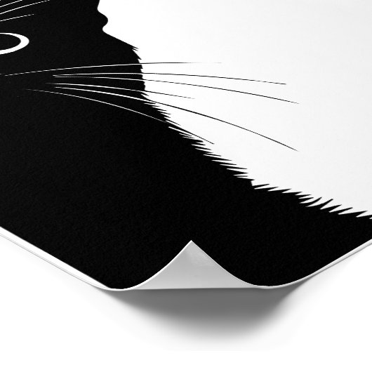 Black Cat Side Look Poster for Cate Lovers (Hoek)