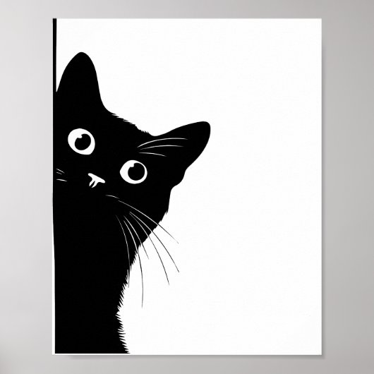 Black Cat Side Look Poster for Cate Lovers (Voorkant)