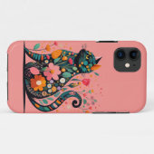 Black Cat silhouet gemaakt van kleurrijke bloemen Case-Mate iPhone Case (Achterkant (horizontaal))