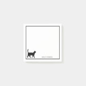 Black Cat Silhouet met naam Post-it® Notes (Voorkant)