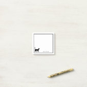 Black Cat Silhouet met naam Post-it® Notes (Op bureau)