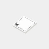 Black Cat Silhouet met naam Post-it® Notes (Schuin)