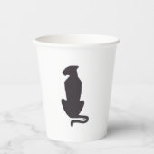Black Cat Silhouet papieren bekers (Voorkant)