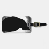 Black Cat Silhouette Bagagelabel (Voorkant horizontaal)