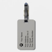 Black Cat Silhouette Bagagelabel (Achterkant verticaal)