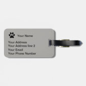 Black Cat Silhouette Bagagelabel (Achterkant horizontaal)