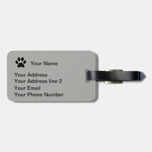 Black Cat Silhouette Bagagelabel (Achterkant horizontaal)