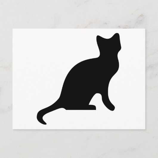 Black Cat Silhouette Briefkaart (Voorkant)