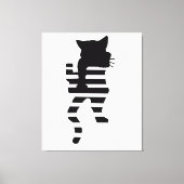 Black Cat Silhouette Canvas Afdruk (Voorkant)