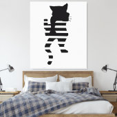 Black Cat Silhouette Canvas Afdruk (Insitu (Slaapkamer))