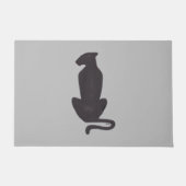 Black Cat Silhouette doormat Deurmat (Voorkant)