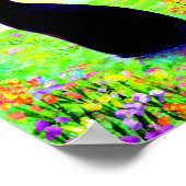 Black Cat Silhouette Flowers Creationarts Poster (Hoek)