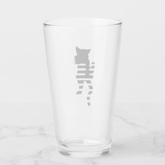 Black Cat Silhouette Glas (Achterkant)