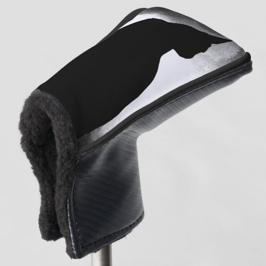 Black Cat Silhouette Golfheadcover (3/4 voorkant)