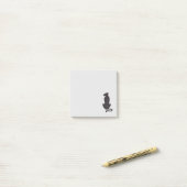 Black Cat Silhouette grijze notitieblokken Post-it® Notes (Op bureau)