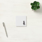 Black Cat Silhouette grijze notitieblokken Post-it® Notes (Kantoor)