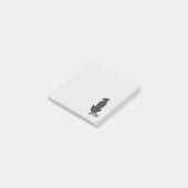Black Cat Silhouette grijze notitieblokken Post-it® Notes (Schuin)