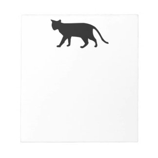 Black Cat Silhouette Kitten Spint eenvoudige kunst Notitieblok