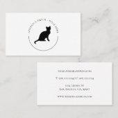 Black Cat Silhouette Logo Visitekaartje (Voorkant / Achterkant)