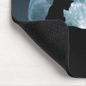 Black Cat Silhouette Mousepad Muismat (Hoek)