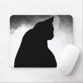 Black Cat Silhouette Muismat (Met muis)