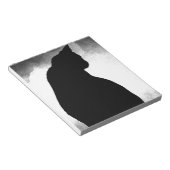 Black Cat Silhouette Notitieblok (Schuin)