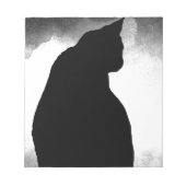 Black Cat Silhouette Notitieblok (Voorkant)