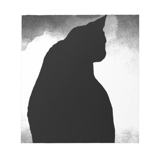 Black Cat Silhouette Notitieblok (Voorkant)