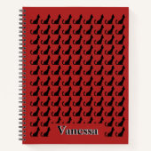 Black Cat Silhouette Notitieboek (Voorkant)