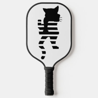 Black Cat Silhouette Pickleball Paddle