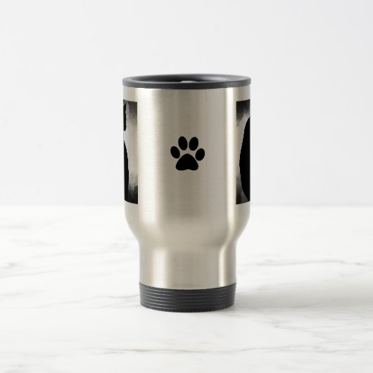 Black Cat Silhouette Reisbeker (Center)