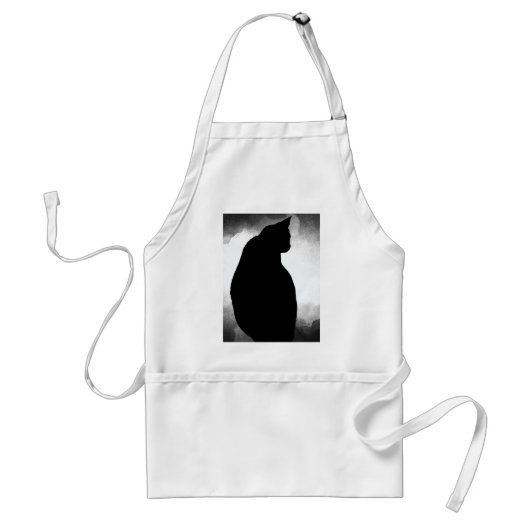 Black Cat Silhouette Schort (Voorkant)