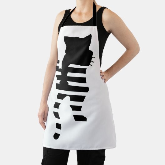 Black Cat Silhouette Schort (Insitu)