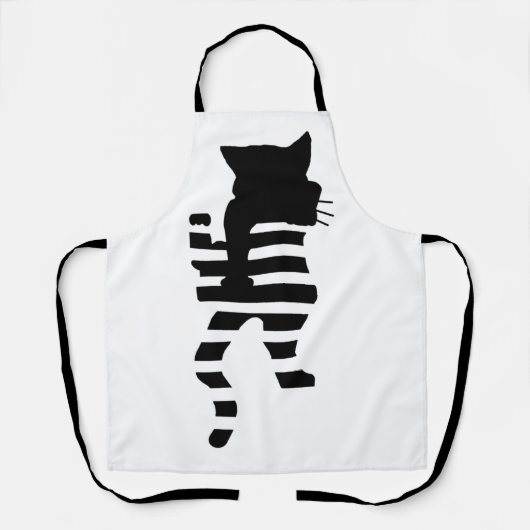 Black Cat Silhouette Schort (Voorkant)