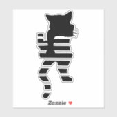 Black Cat Silhouette Sticker (Vel)